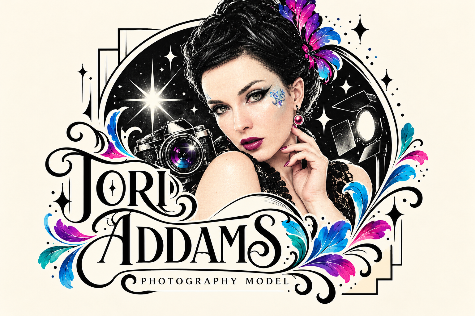 Tori Addams Photography Model illustrated artwork